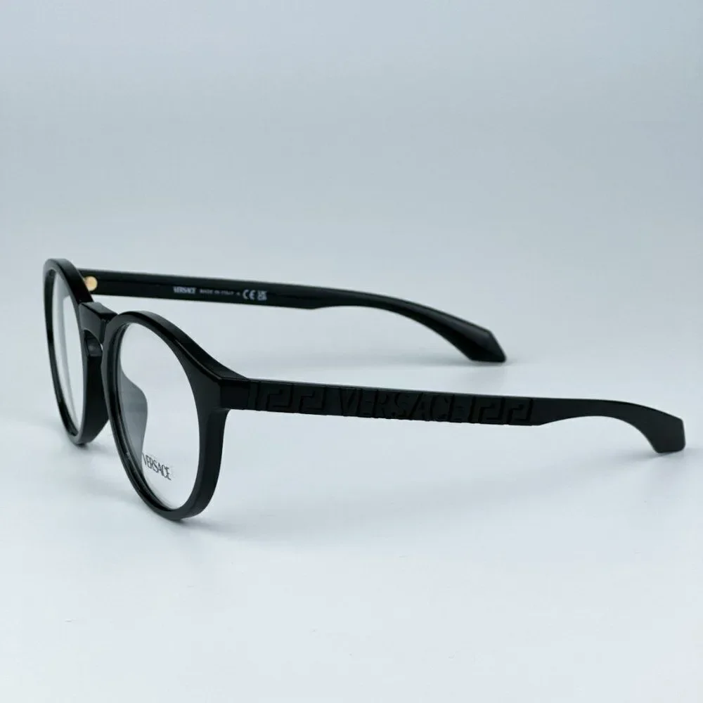 NEW Versace VE3355U GB1 Black Oval Unisex Eyeglasses VE 3355U